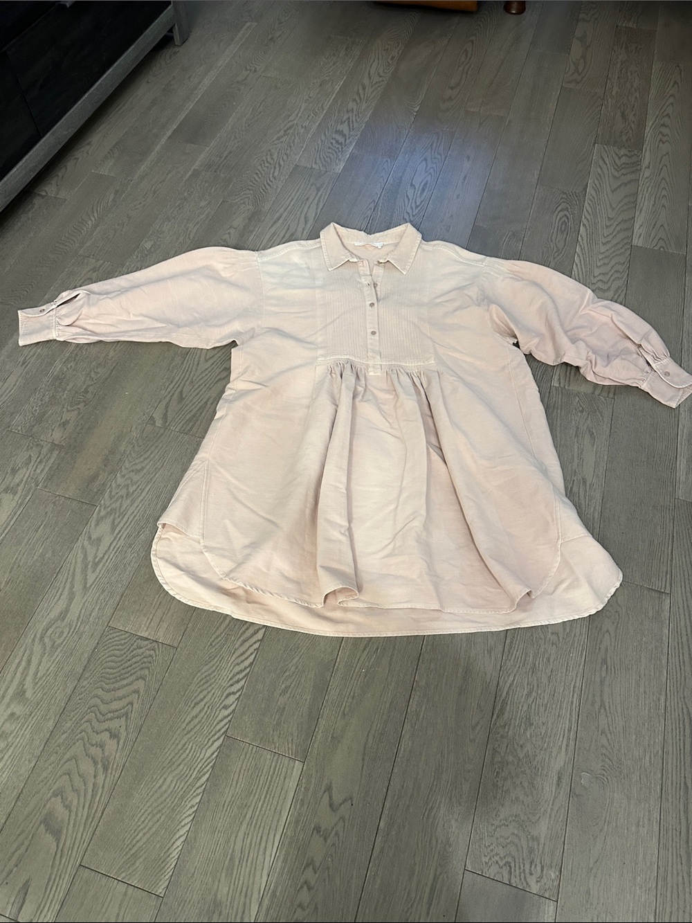 See By Chloe Girls' Pale Pink Button-Front Tunic Dress
